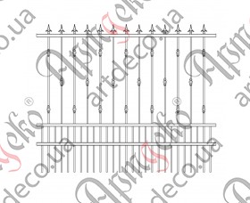 Forged fence 1900х1570 (Set of elements) - picture
