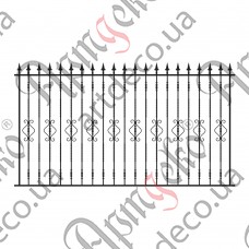 Forged fence 3000х1675 (Set of elements) - picture