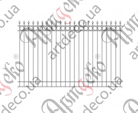 Кована огорожа, паркан 3000х1800 (Комплект елементів) - зображення
