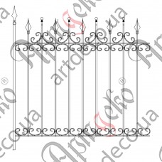 Forged fence 1470х1555 (Set of elements) - picture