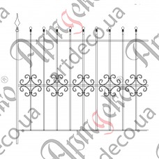 Forged fence 1470х1450 (Set of elements) - picture