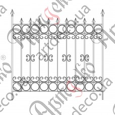 Forged fence 1628х1600 (Set of elements) - picture