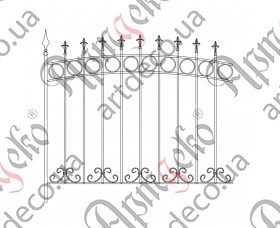 Forged fence 1470х1350 (Set of elements) - picture