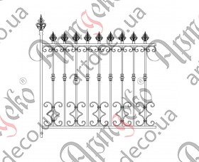 Кована огорожа, паркан 1100х1195 (Комплект елементів) - зображення