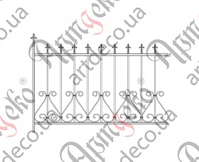 Кована огорожа, паркан 1460х1080 (Комплект елементів) - зображення