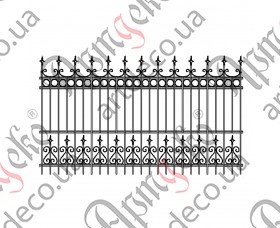 Forged fence 2750х1600 (Set of elements) - picture