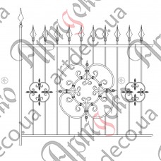 Forged fence 1385х1450 (Set of elements) - picture
