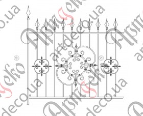 Forged fence 1385х1450 (Set of elements) - picture