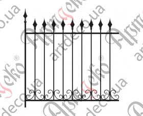 Forged fence 1300х1400 (Set of elements) - picture