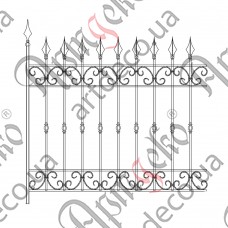 Forged fence 1350х1400 (Set of elements) - picture