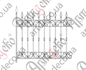 Кована огорожа, паркан 1350х1400 (Комплект елементів) - зображення