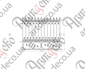Forged fence 2000х1440 (Set of elements) - picture