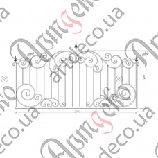 Forged fence 2700х1270 (Set of elements) - picture