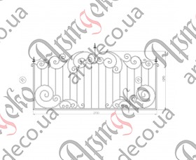 Кована огорожа, паркан 2700х1270 (Комплект елементів) - зображення