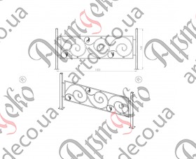 Кована огорожа, паркан 1500х760 (Комплект елементів) - зображення