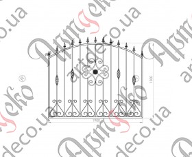 Forged fence 1900х1500 (Set of elements) - picture