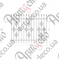 Forged fence 2000х1500 (Set of elements) - picture