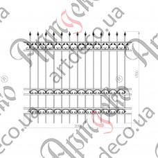 Forged fence 2000х1700 (Set of elements) - picture