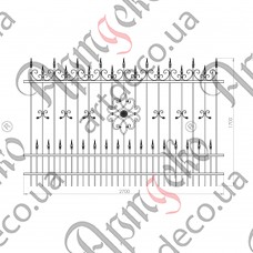 Forged fence 2700х1700 (Set of elements) - picture