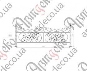 Кована огорожа, паркан 2000х860 (Комплект елементів) - зображення