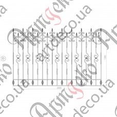 Forged fence 2000х1200 (Set of elements) - picture