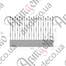 Forged fence 2000х1420 (Set of elements) - picture
