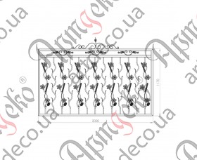 Кована огорожа, паркан 2000х1170 (Комплект елементів) - зображення