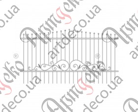 Кована огорожа, паркан 3000х1650 (Комплект елементів) - зображення