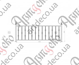 Кованое ограждение, забор 2000х860 (Комплект элементов)	 - изображение