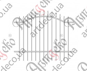 Кованое ограждение, забор 2000х1680 (Комплект элементов)	 - изображение