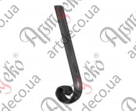 Forged railing end, handrail end 350x100x40x12 - picture