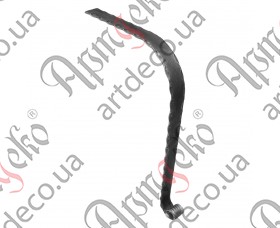 Forged railing end, handrail end 680x40x4 - picture