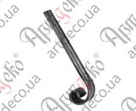 Forged railing end, handrail end 300x100x55x25х2 - picture