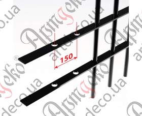 Forged decorative bar  with hole 2000х40х4 round 14 pitch 150 - picture