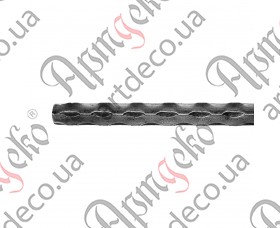 Forged decorative bar 3000x10 beaten - picture