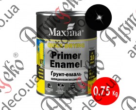 Maxima paint 3 in 1 black glossy 0,75L - picture