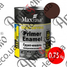 Maxima paint 3 in 1 glossy dark brown 0,75L - picture