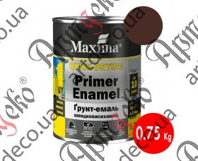 Maxima paint 3 in 1 glossy dark brown 0,75L - picture