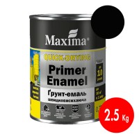 Фарба Maxima 3в1 матова чорна 2,5 кг - зображення
