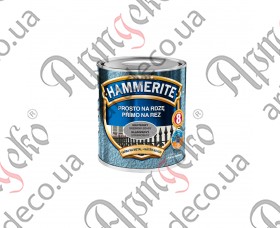 Краска по металлу Hammerite молотковая серебристо-серая 0,700л - изображение