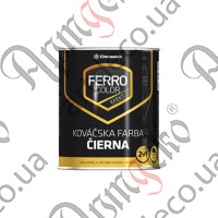 Ковальська фарба FERRO COLOR матова чорний антрацит 0,750л - зображення