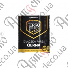 Краска FERRO COLOR матовая чёрный антрацит 0,750л - изображение