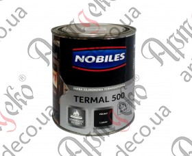 Фарба по металу термостійка NOBILES напівматова чорна 0,700л - зображення