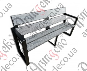 Metal bench 1600х770х480 from a profile pipe - picture