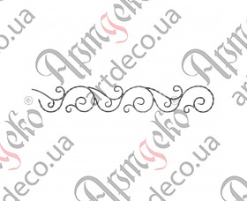 Forged frieze 165x1130x12x6 beaten - picture