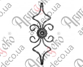 Forged rosette 420x165x12x6 beaten - picture