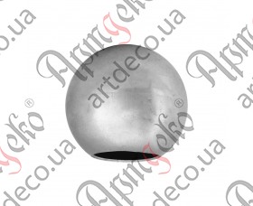 Кованый шар полый D80 с отверстием  - изображение