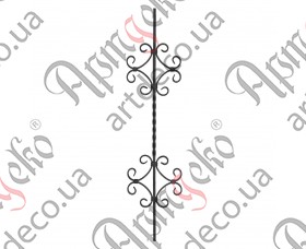 Forged baluster 950x230x12 - picture