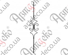 Forged baluster 950x160x12 - picture