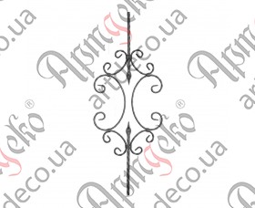 Forged baluster 950x350x12 beaten - picture